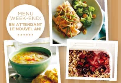 Menu week-end - En attendant le Nouvel An!