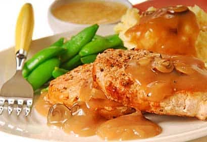 Côtelettes de porc aux pommes