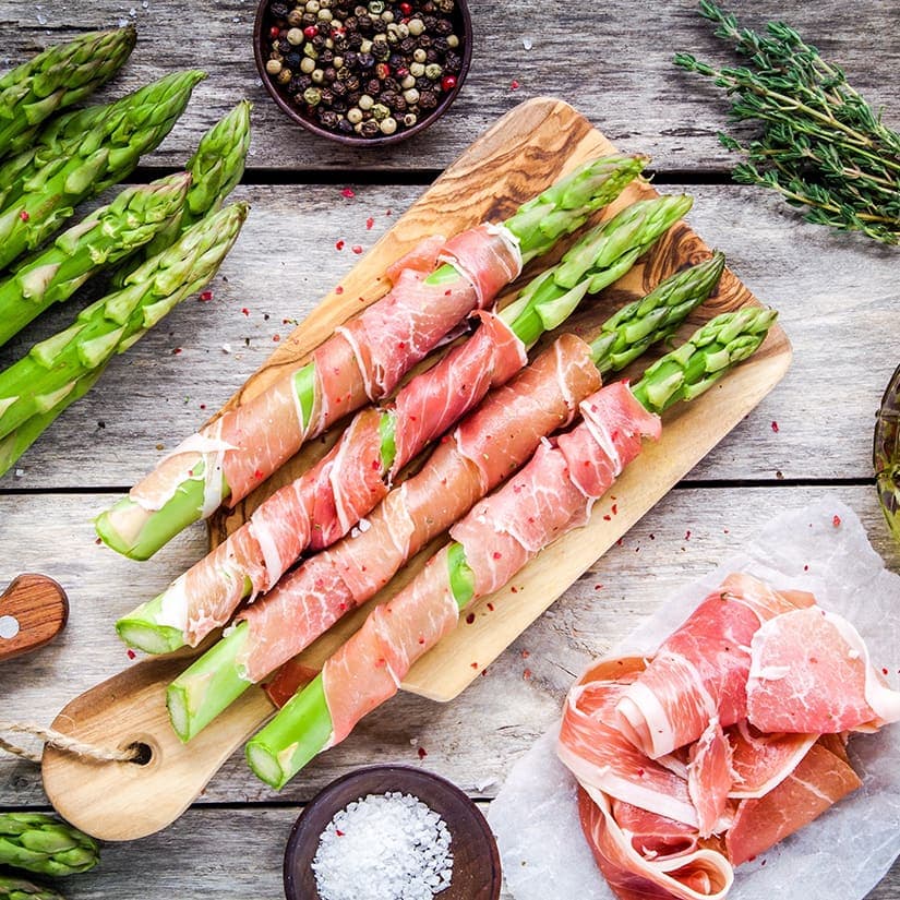 Roulades de jambon aux asperges