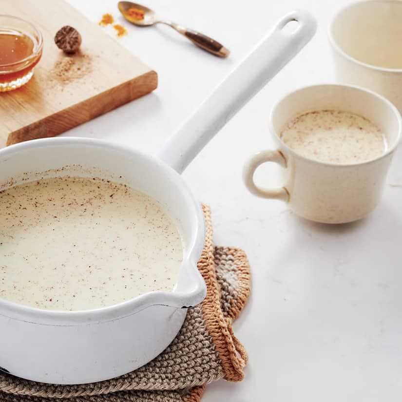 Lait chaud à la muscade