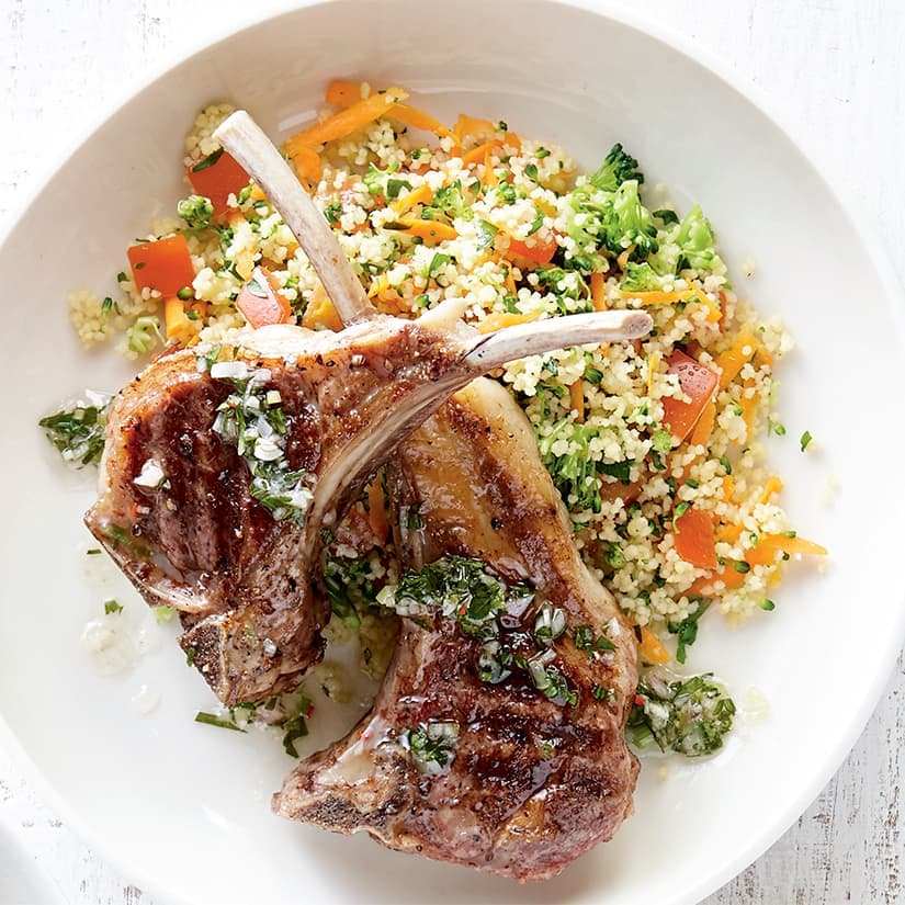 Côtelettes d’agneau, sauce antillaise