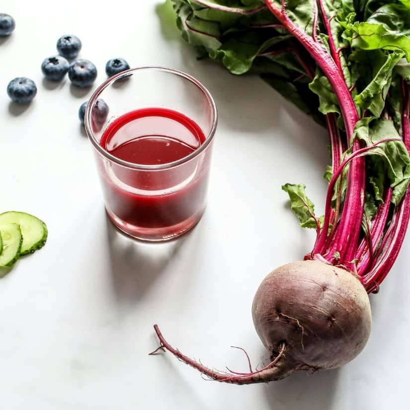 Shot betterave, citron et pomme