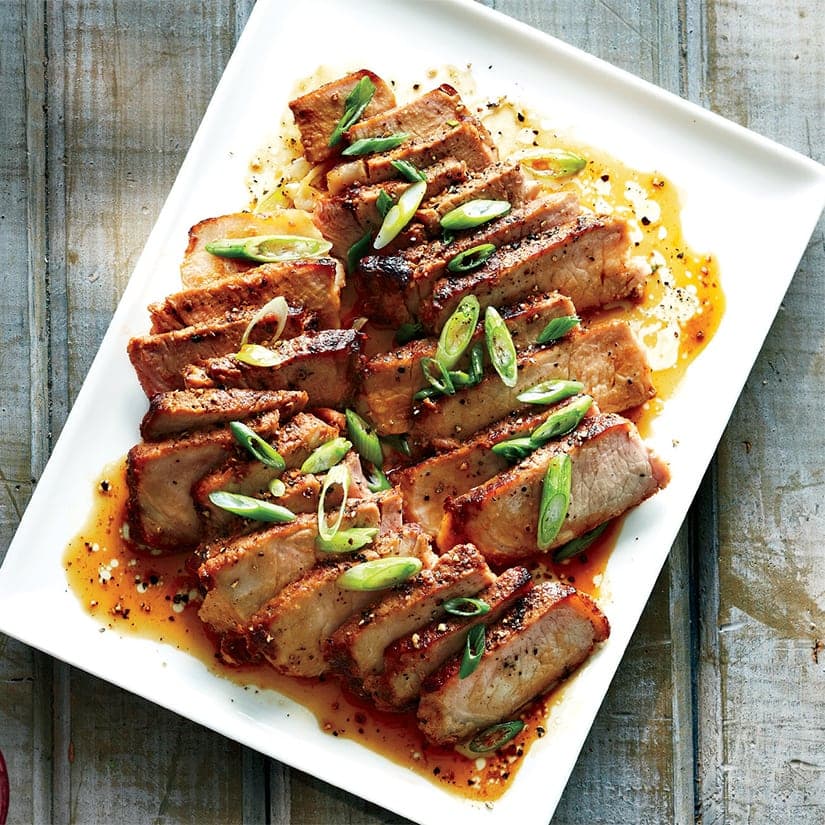 Côtelettes de porc au gingembre et à l'ail