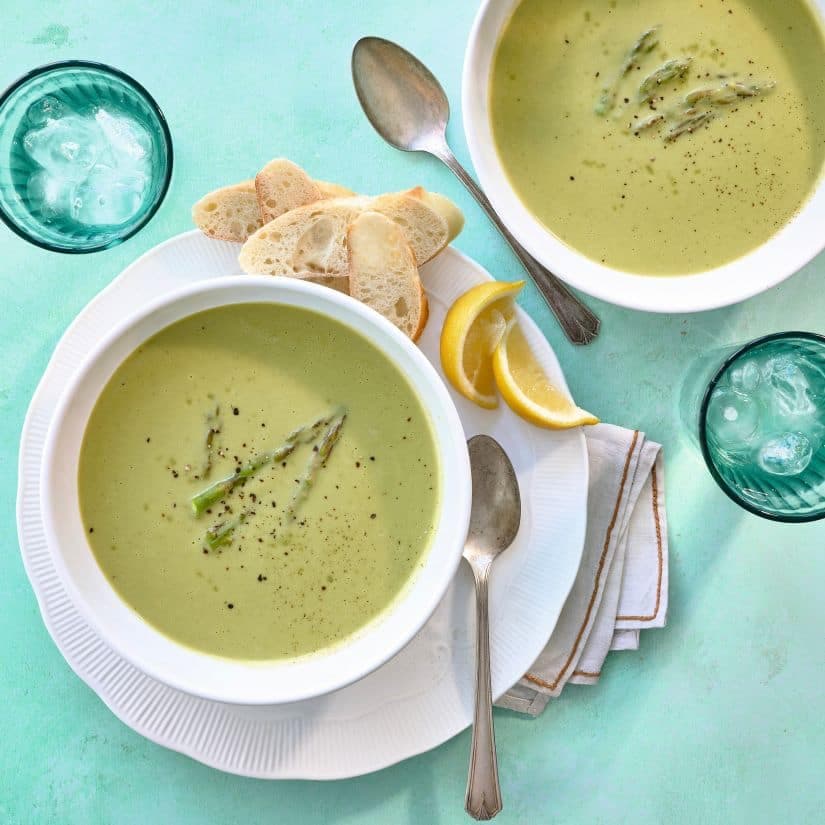 Crème d’asperges au citron