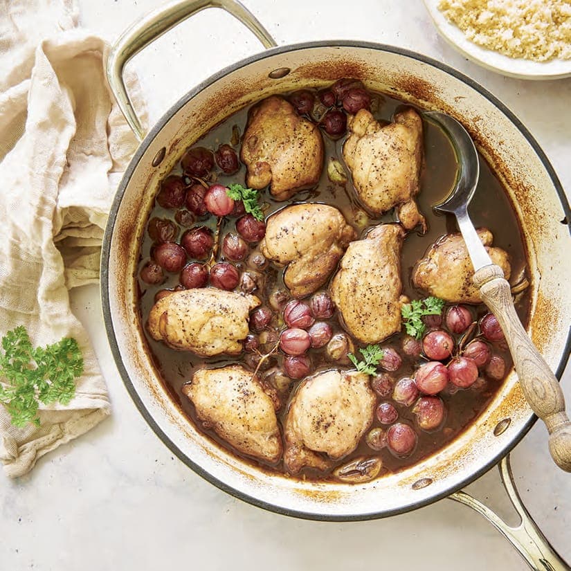 Poulet aux raisins et balsamique