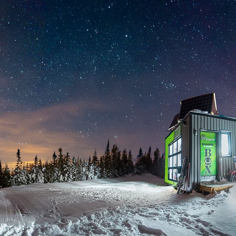 Mini-chalets sur les pistes de ski à louer