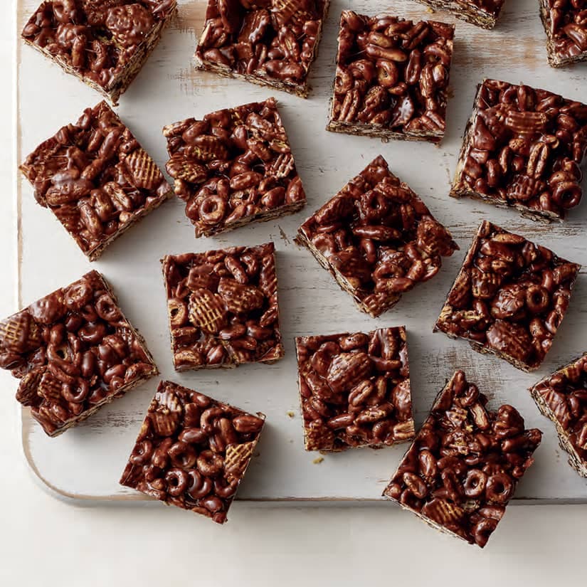 Carrés au chocolat et aux céréales