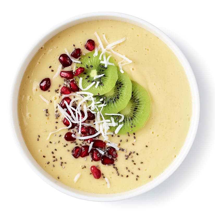 Bol smoothie coco, banane et mangue