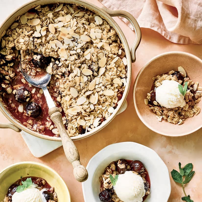 Croustade aux cerises et aux amandes