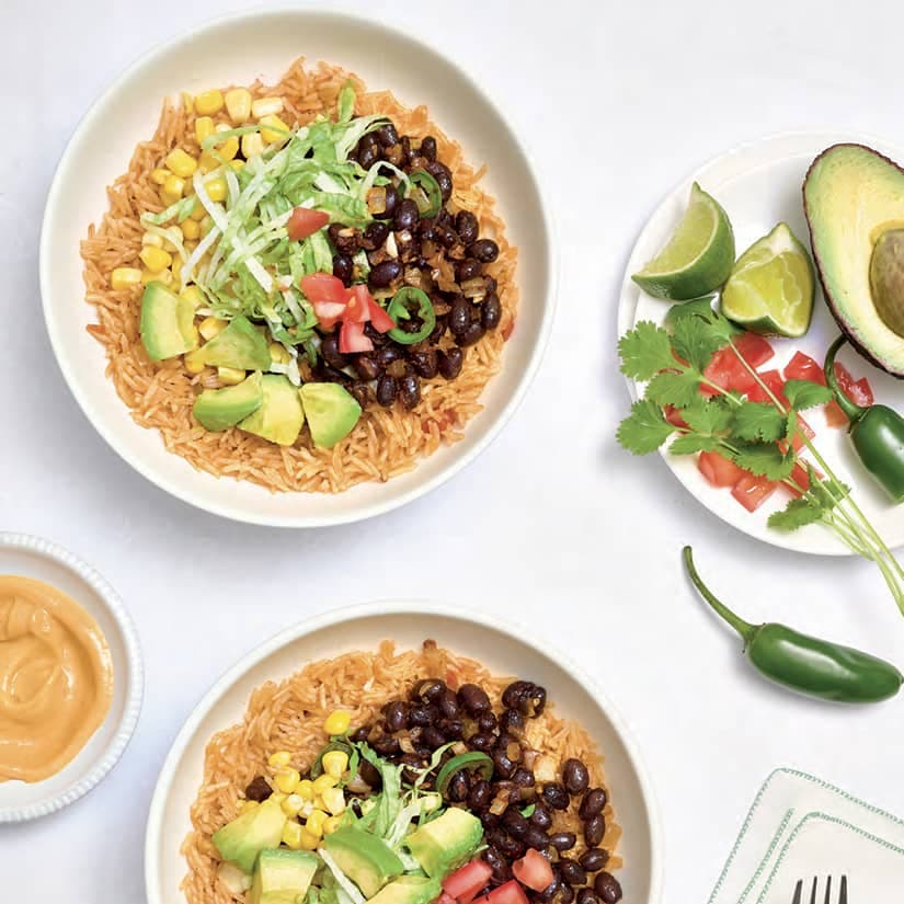 Bol aux haricots noirs à la mexicaine