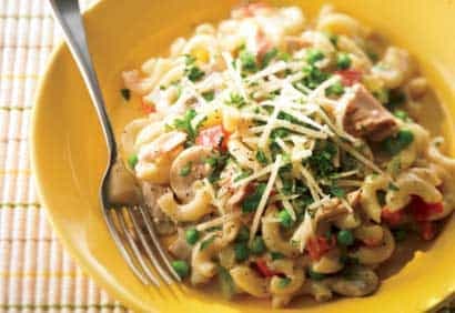 Macaronis au thon et aux légumes