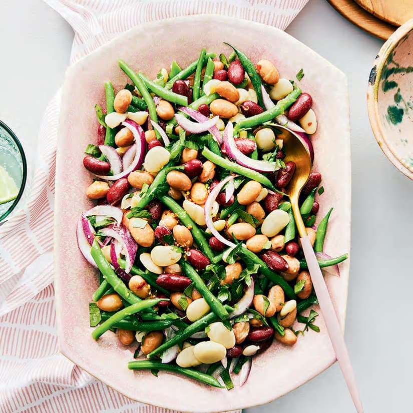 Salade de haricots mélangés