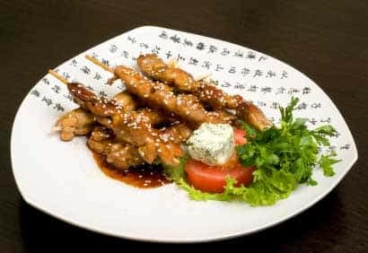 Brochettes de poulet sésame & teriyaki
