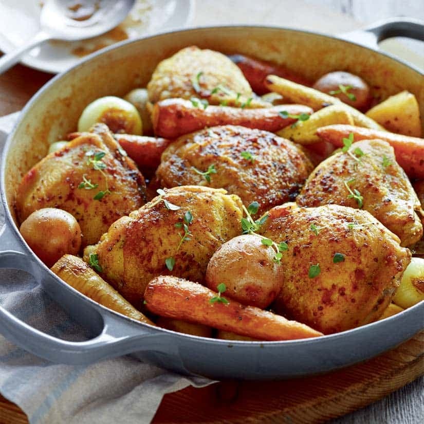 Poulet et légumes braisés à la bière