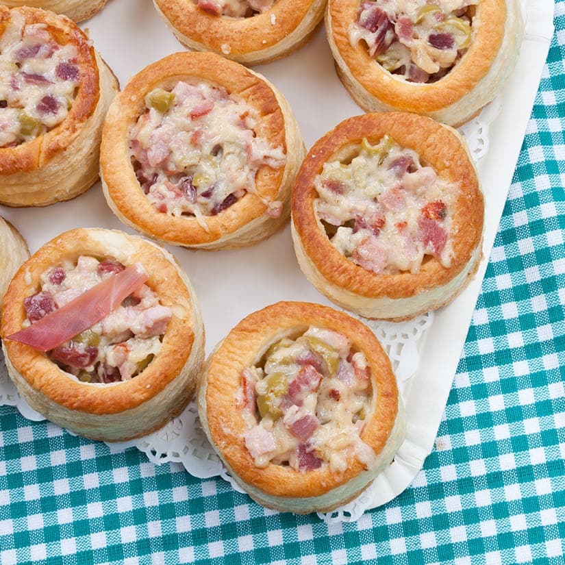 Vol-au-vent à la salade de jambon