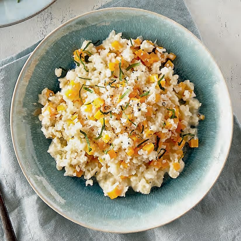 Risotto de chou-fleur à la courge et au cheddar