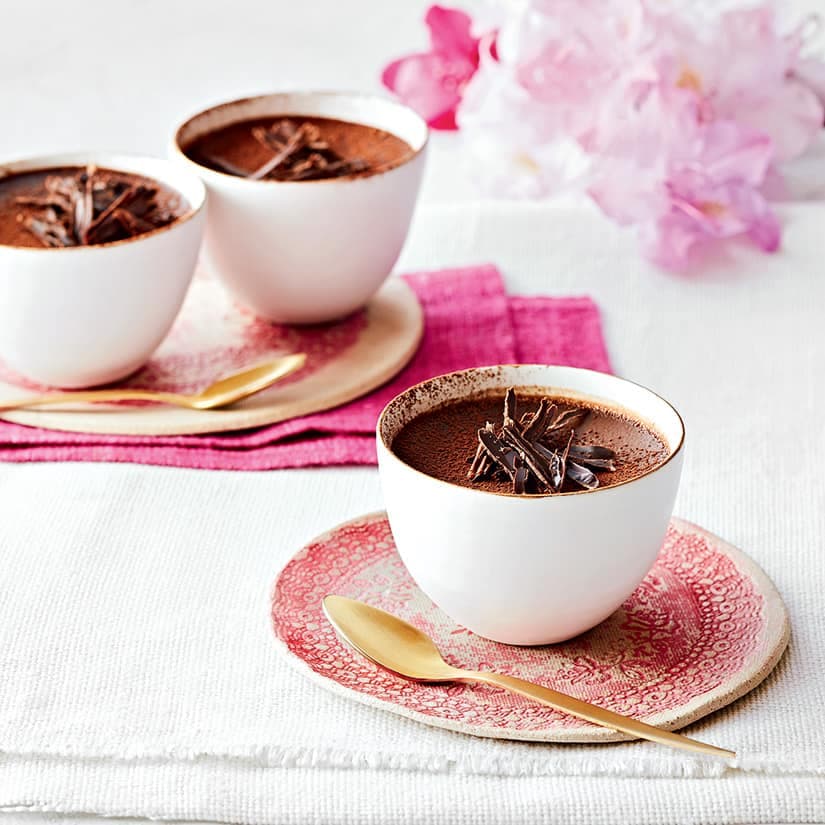 Pots de crème au chocolat et à la cannelle