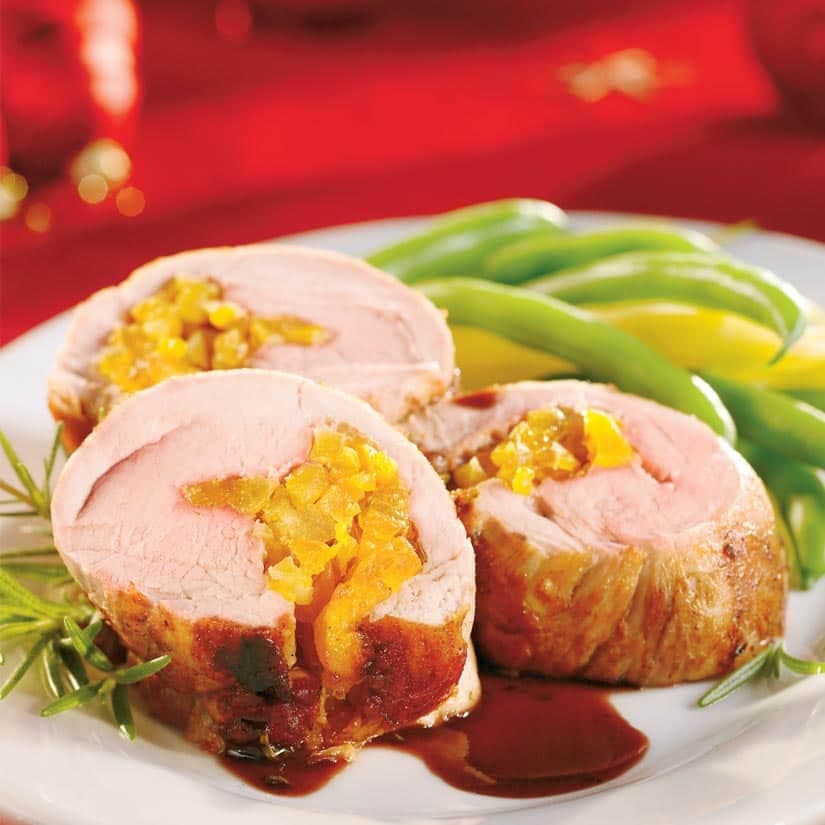 Filets de porc farcis aux abricots et au cumin