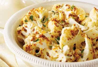 Chou-fleur rôti à la moutarde et au citron