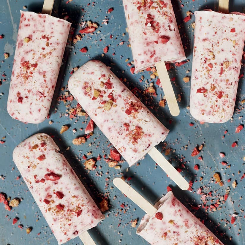 Popsicles shortcake aux fraises
