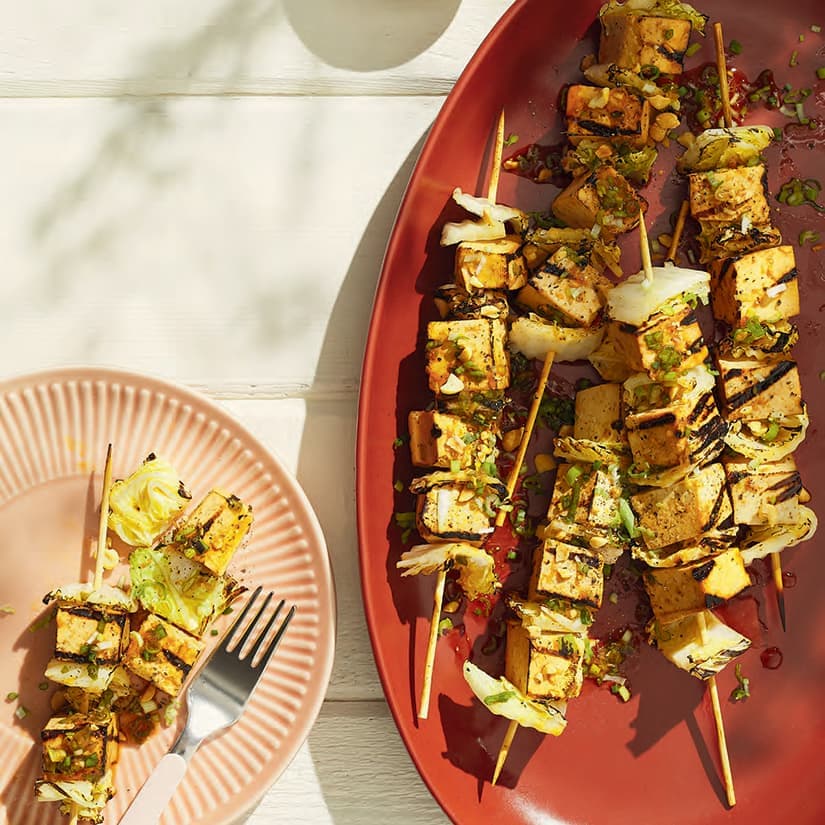 Brochettes de tofu et chou grillé à la coréenne