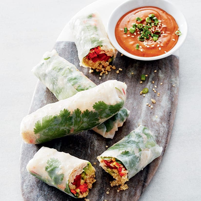 Rouleaux de printemps au poulet et au quinoa
