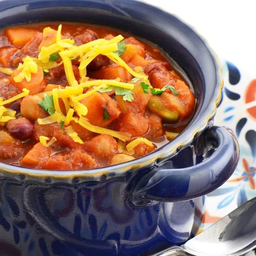Chili végé aux trois haricots