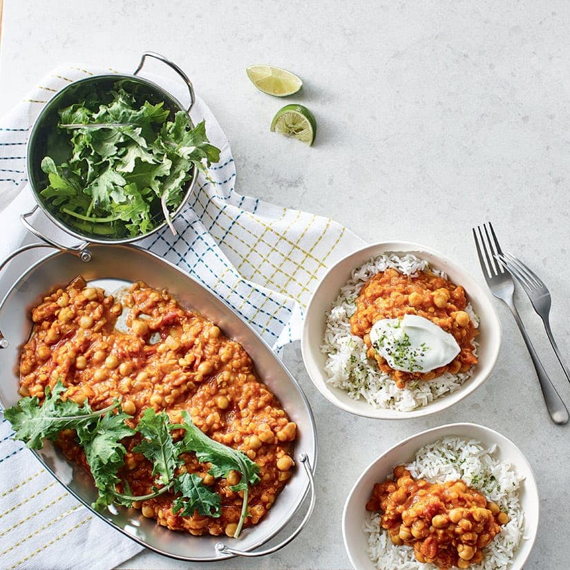 Cari de pois chiches et de lentilles