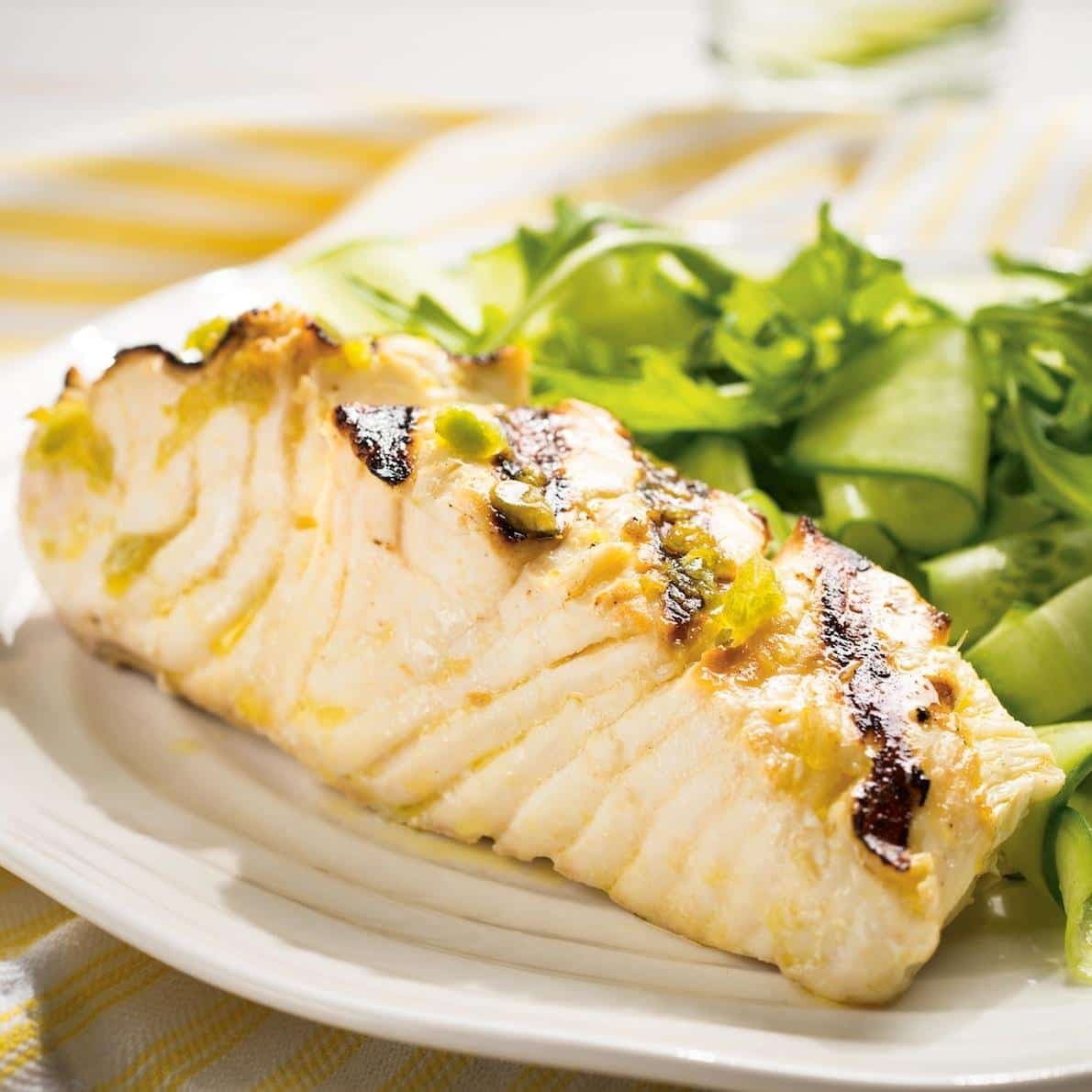 Flétan grillé épicé