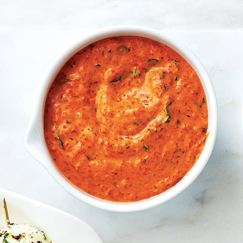 Trempette au poivron rouge