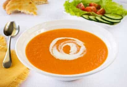 Crème de poivrons rouges et de patates douces