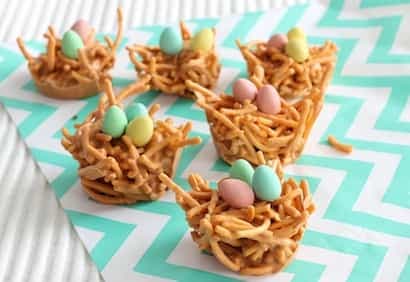 Petits nids au caramel et au beurre d’arachides