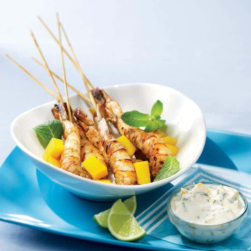 Crevettes tikka grillées