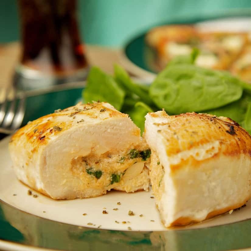 Poitrines de poulet farcies au cheddar