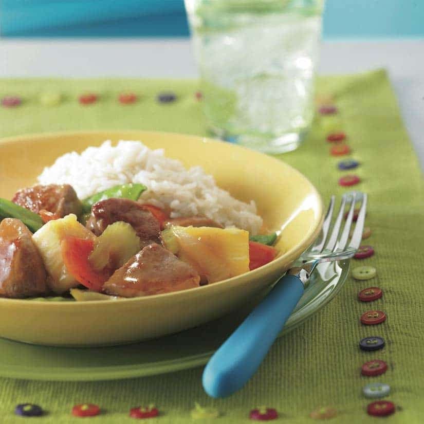 Sauté de porc, sauce aigre-douce