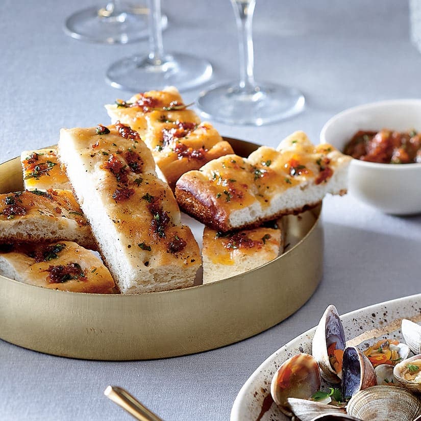 Focaccia au beurre de tomates séchées à l'érable