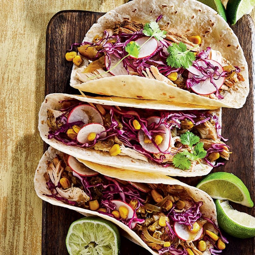 Tacos au poulet épicé à la lime
