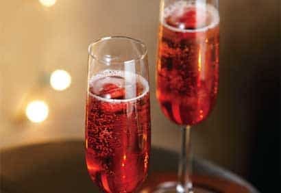 Cocktail pétillant à la framboise