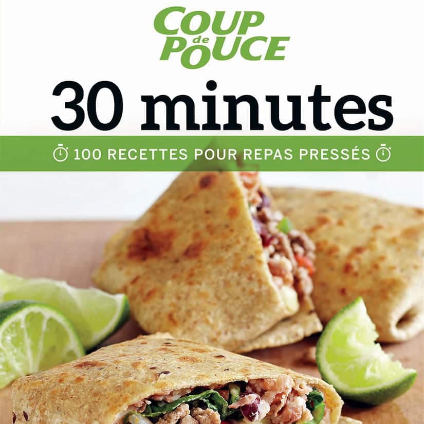 5 recettes rapides du livre 30 minutes