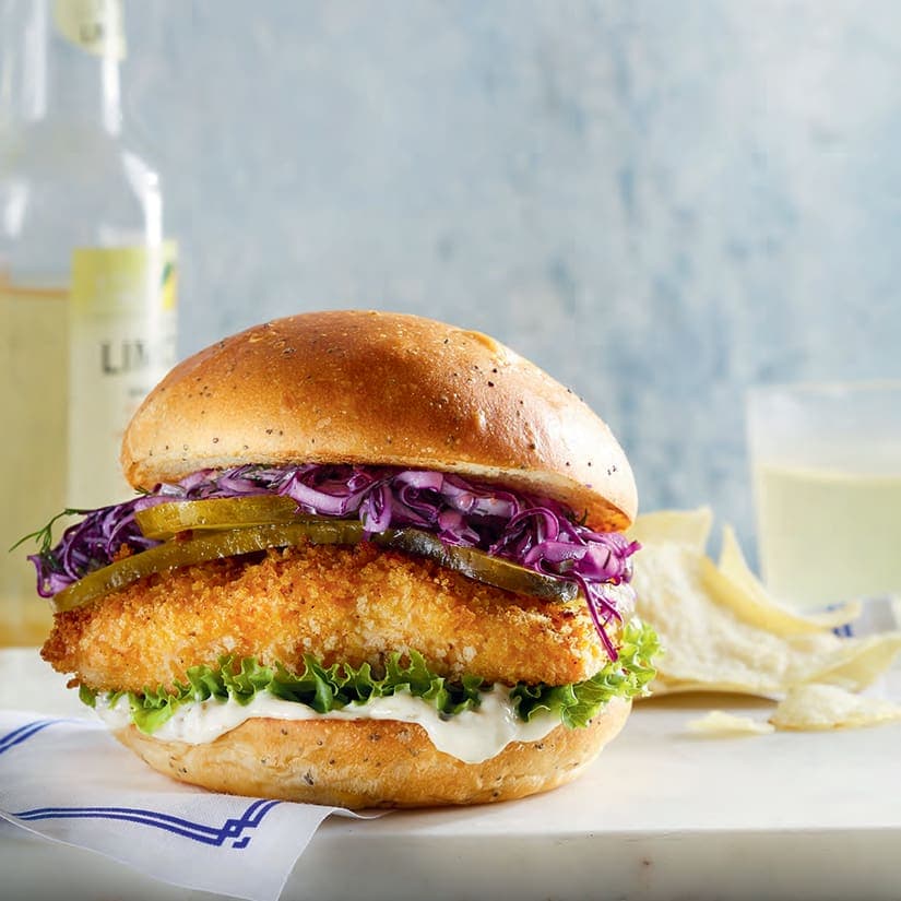 Burgers de truite croustillante, sauce tartare