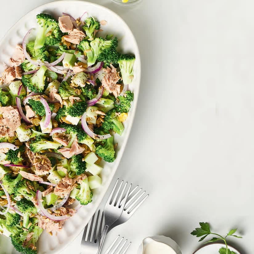 Salade de brocoli croquant au thon