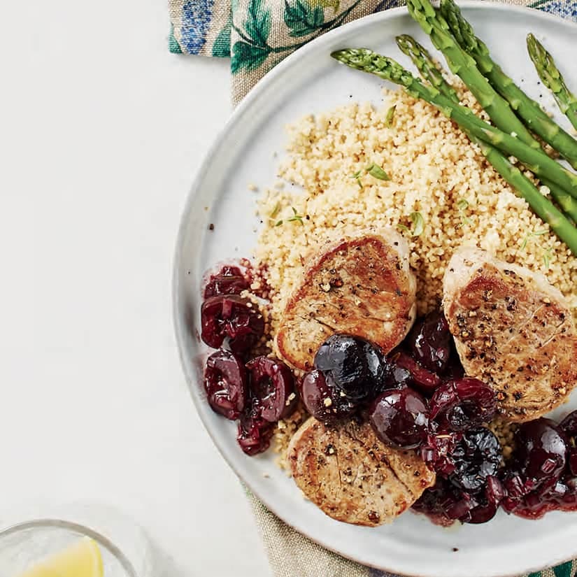 Médaillons de porc aux cerises