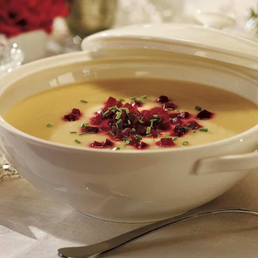 Potage aux légumes blancs