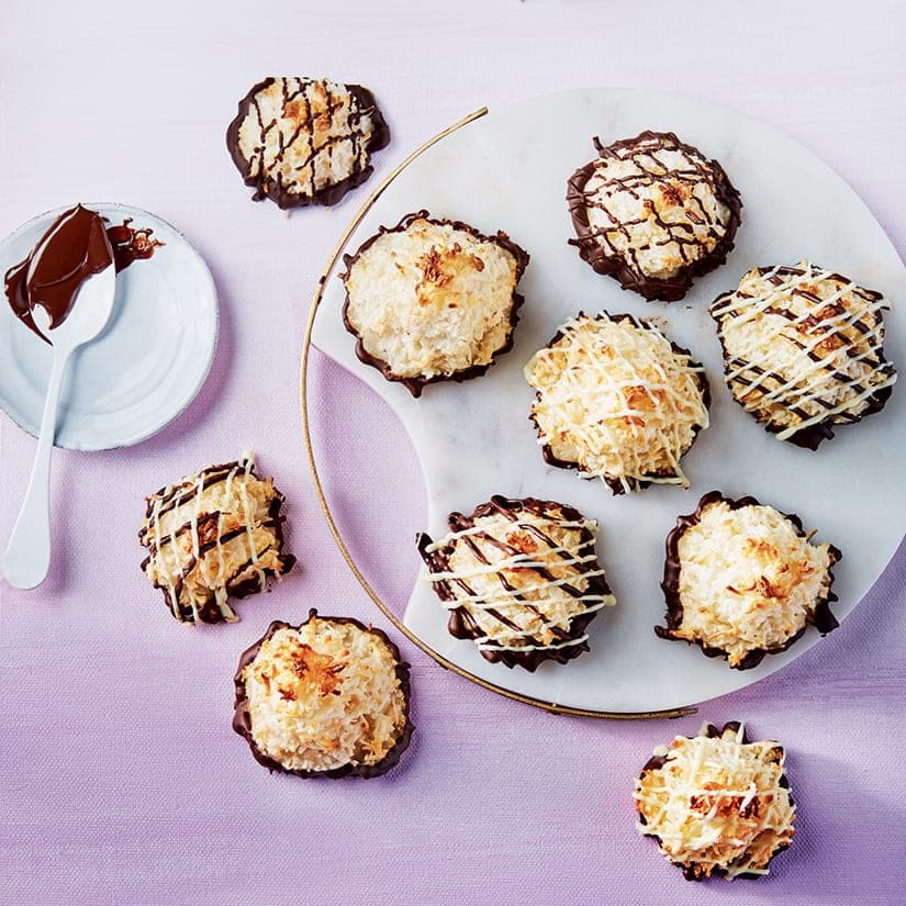 Macarons noix de coco et chocolat