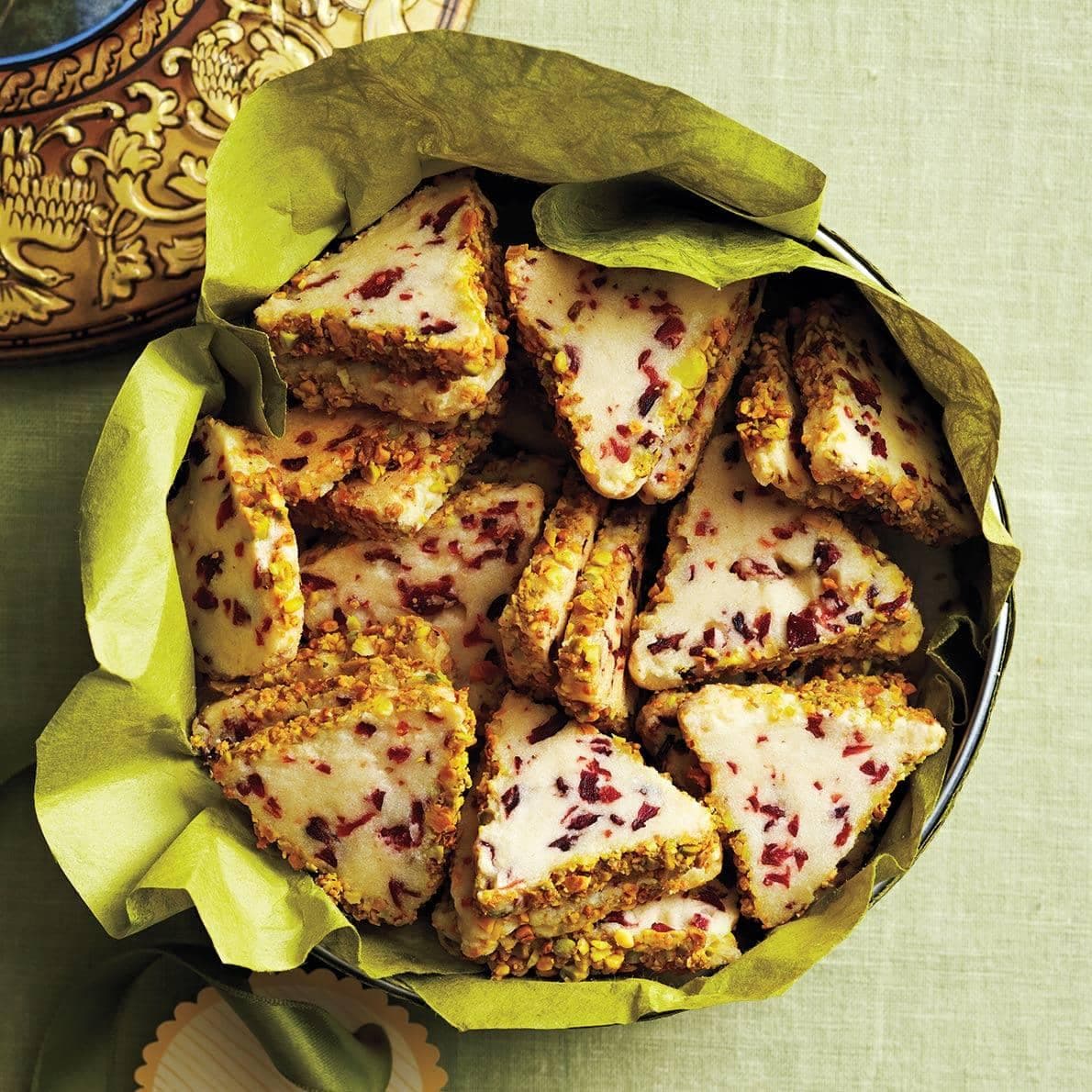 Sablés aux canneberges et aux pistaches