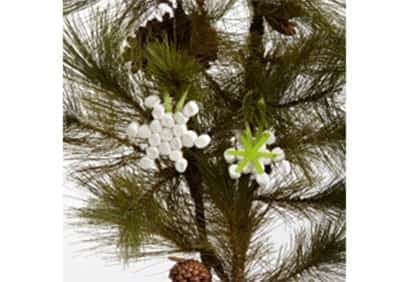 Décoration sapin: flocon de Noël en guimauve