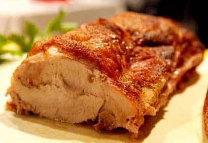 Rôti de porc à l'ail