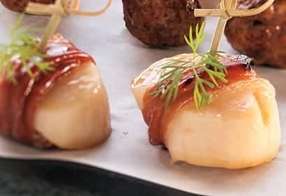 Pétoncles enrobés de prosciutto