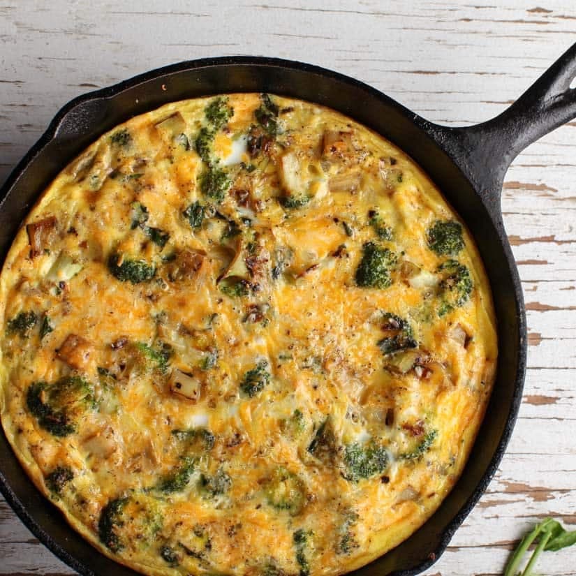 Frittata à la courge et aux épinards