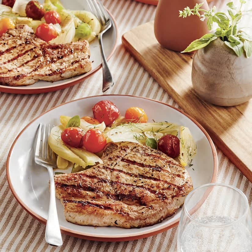 Porc grillé aux herbes salées